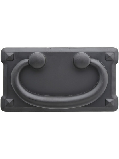 Large Mission Style Drawer Pull in Matte Black.